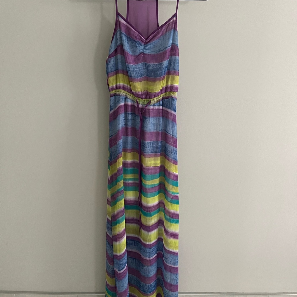 Colorful Striped Maxi Dress
